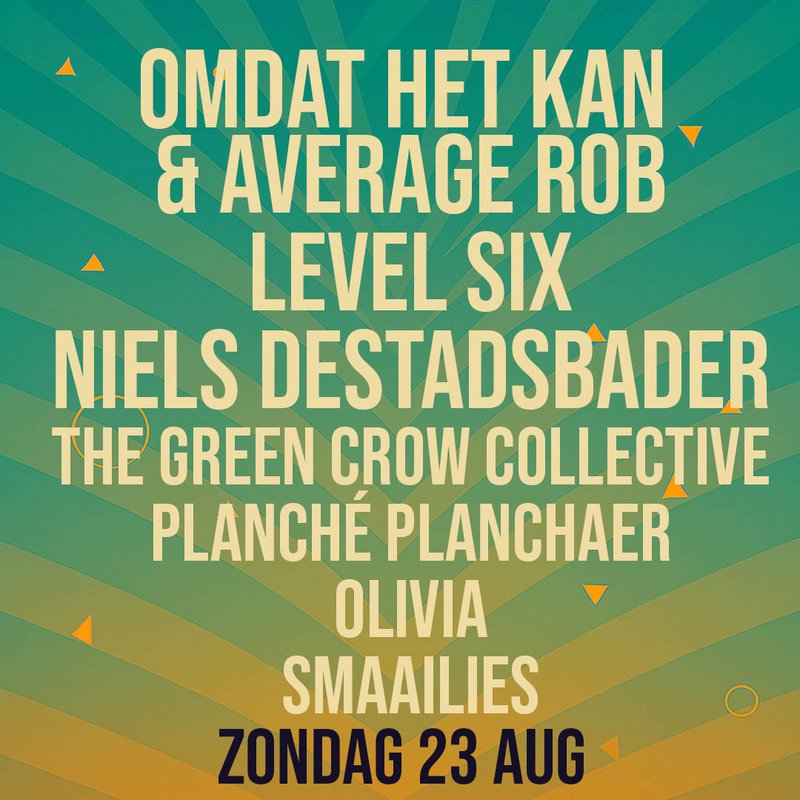 Line-up zondag 23 augustus